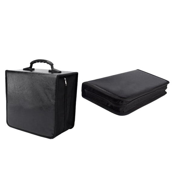 LeeQinersw 80/250 Disc Capacity CD VCD DVD Storage PU Leather Media Bag Holder Case Box