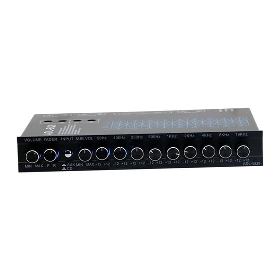 LeeQinersw 9 Band Equalizer Car Audio Equalizer DSP Chip Metal High Performance for Boat RV
