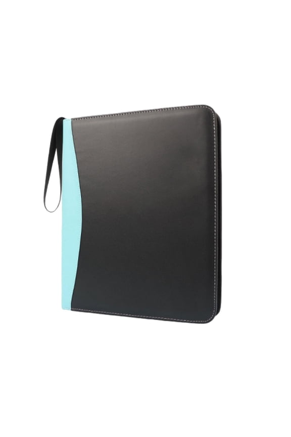 9 Pockets Trading Card Binder 360 Side Loading Pockets for Gaming Cards Football light blue