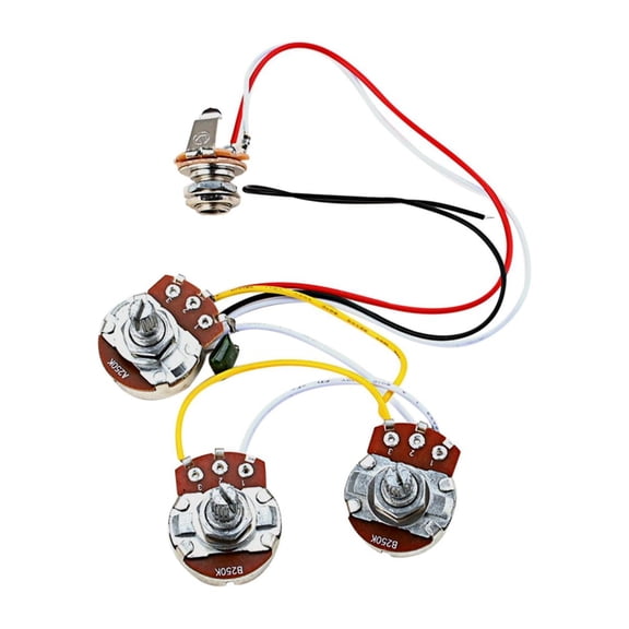 LeeQinersw A250K + B250K Electric Potentiometer 2 Volume 1 Tone Upgrade Accessory Long Life