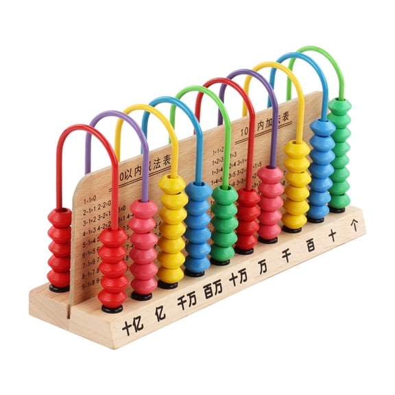 LeeQinersw Abacus Educational Toy Early Math Skills Add Subtract Abacus Counting Abacus Toy 10 rods