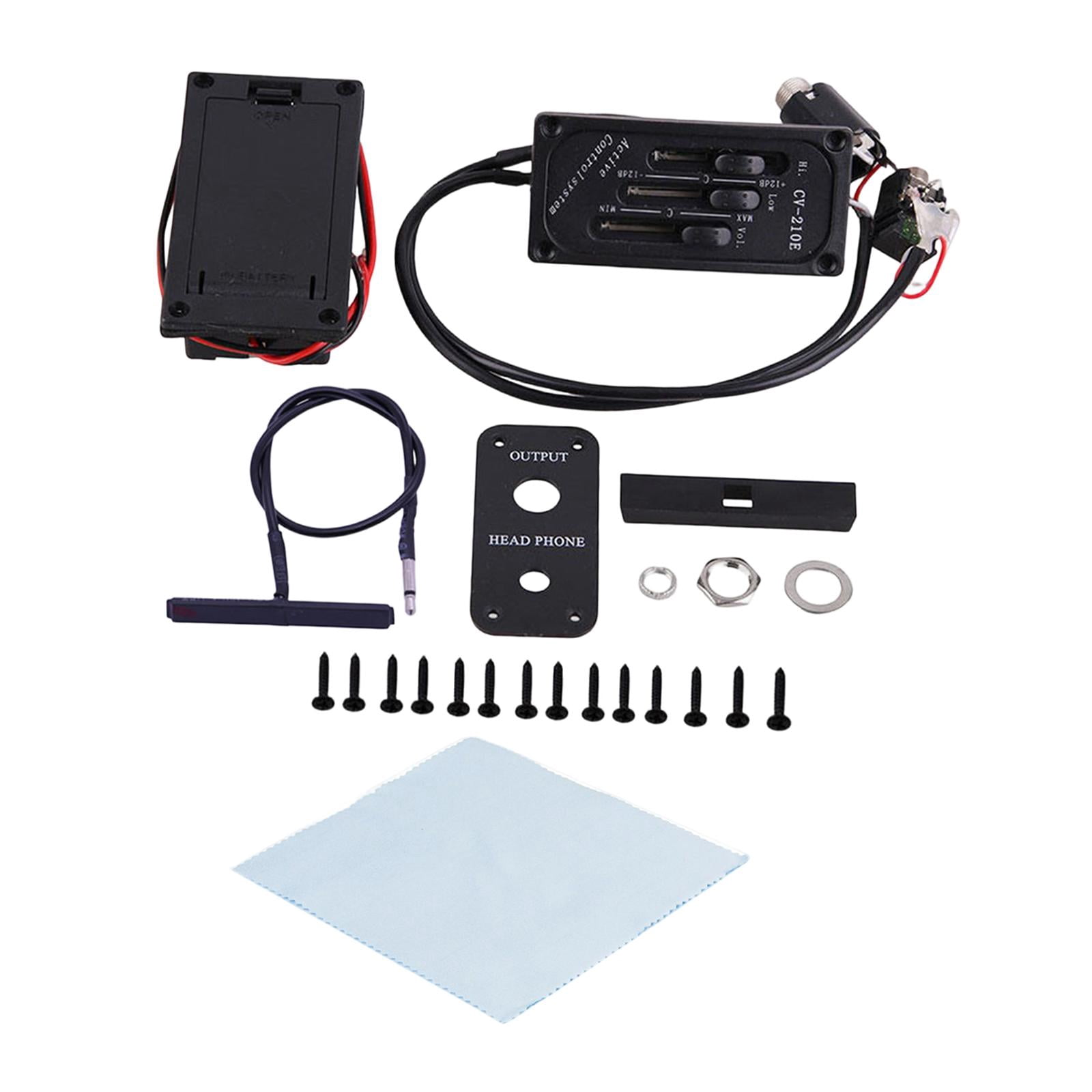 LeeQinersw Abs Metal Acoustic Guitar Pickup Microphone Violin EQ Equalizer Piezo Transducer