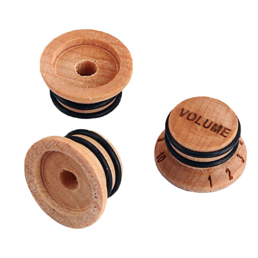 LeeQinersw Acoustic / Electric Guitar Speed ​​Control Knobs 3pcs Exquisite 2T 1V Caps