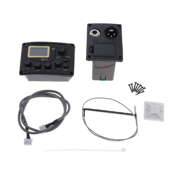 LeeQinersw Acoustic Guitar Pickup w/ ALT-1EQ Preamp Tuner Volume Control DIY Accessory