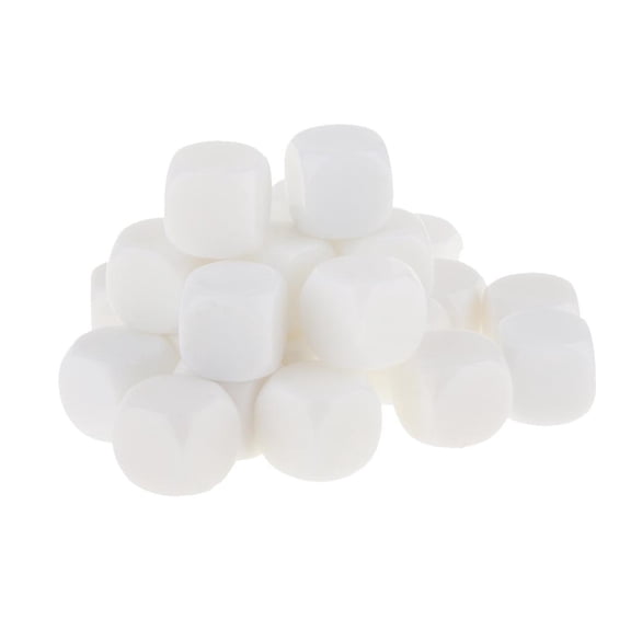 LeeQinersw Acrylic Blank Dice Bulk 6 Sided 16mm Customizable Cubes for DIY Crafting, Math