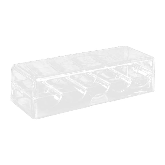LeeQinersw Acrylic Chip Case 5 Grids Storage Container for Parties Travel Tabletop Game