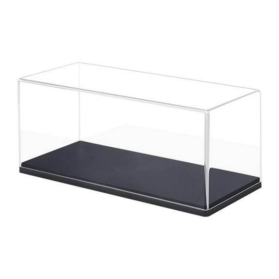 LeeQinersw Acrylic Model Car Display Case Transparent 1/43 Sacle Stackable Showcase Display Black Base