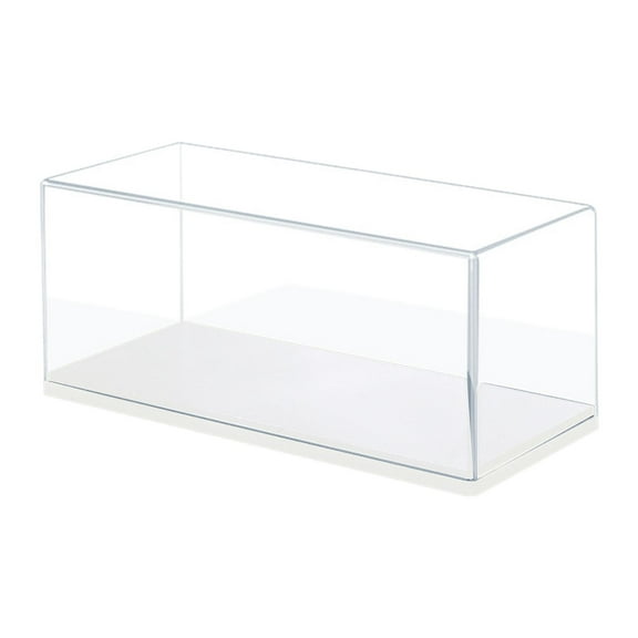LeeQinersw Acrylic Model Car Display Case Transparent 1/43 Sacle Stackable Showcase Display White Base