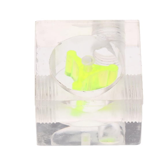 LeeQinersw Acrylic flow Meter Indicator G1/4 Threaded For Liquid Water Cooling 3Ways #1 Green