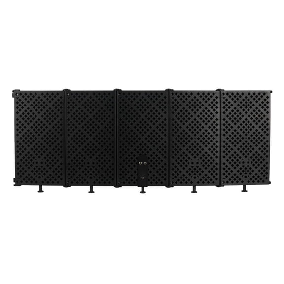 LeeQinersw Adjustable 5 Panel Microphone Isolation Shield Foldable Studio Microphone Shield