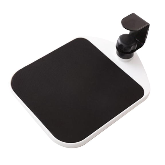 LeeQinersw Adjustable Platform Clamp on Desk, Rotatable 360 Degrees Punch Free Table Mount White