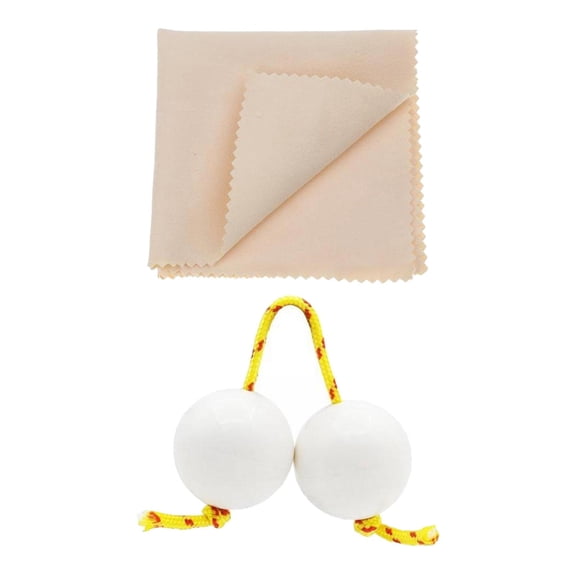 LeeQinersw African Shaker Rattle Double Gourd Percussion Kids Early Education Toys White Rattle Beige Cloth