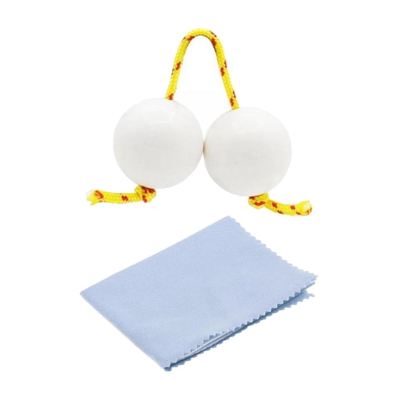 LeeQinersw African Shaker Rattle Double Gourd Percussion Kids Early Education Toys White Rattle Blue Cloth