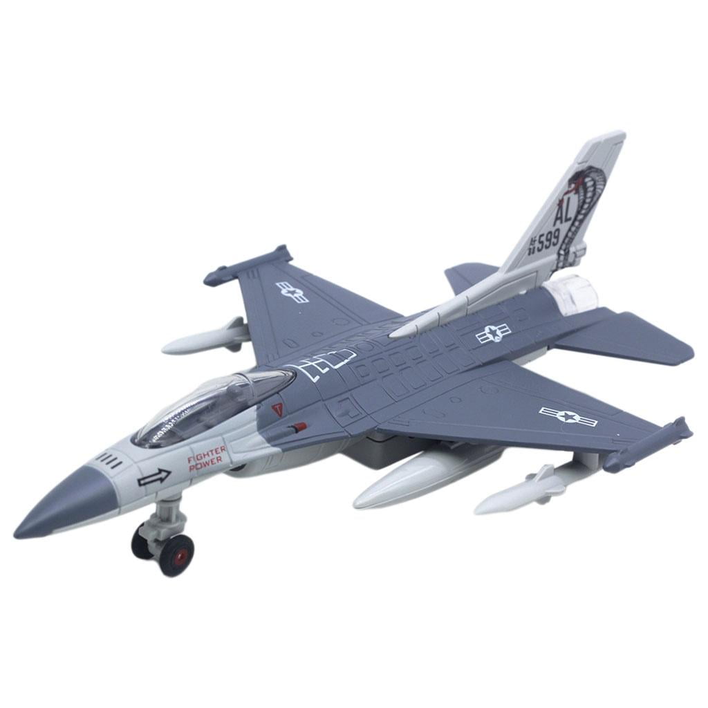 LeeQinersw Alloy Planes Airplane Aircraft Toy with Pull Back Fighter Planes Diecast Fighter Style1 Gray