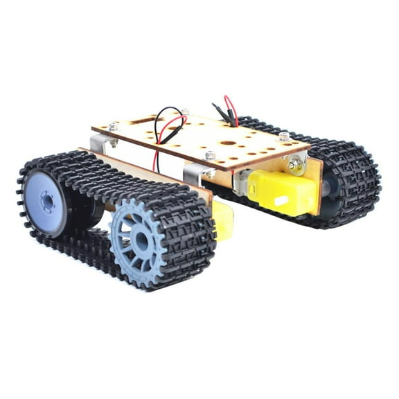 LeeQinersw Alloy Tank Car Chassis Track DIY Smart Car Robot Kids Toy 3-9V with TT Motor Set