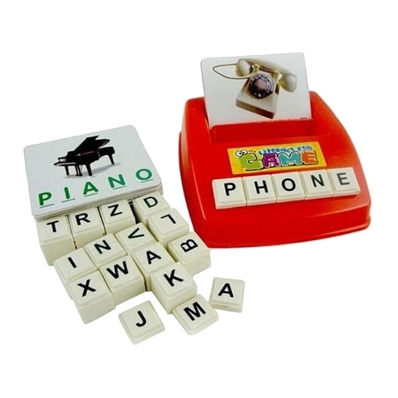 LeeQinersw Alphabet Letter Word Spelling Game Machine for Preschooler w/ Letters& Cards