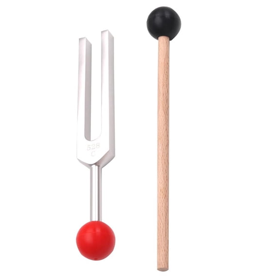 LeeQinersw Aluminum Tuning Fork with Mallet Hammer Ball Musical Instruments Sound Tool Set