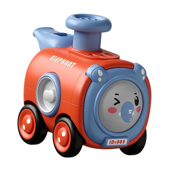 LeeQinersw Animal Cars Toy Infant Play Vehicle Cute Ejection Inertial Car Rotate and Go Car red