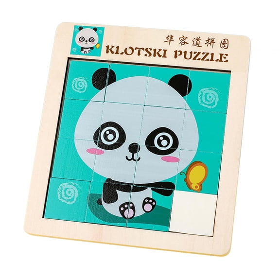 LeeQinersw Animal Jigsaw Puzzle Number Slide Puzzle Shape Matching Games Wood Puzzles Board Panda