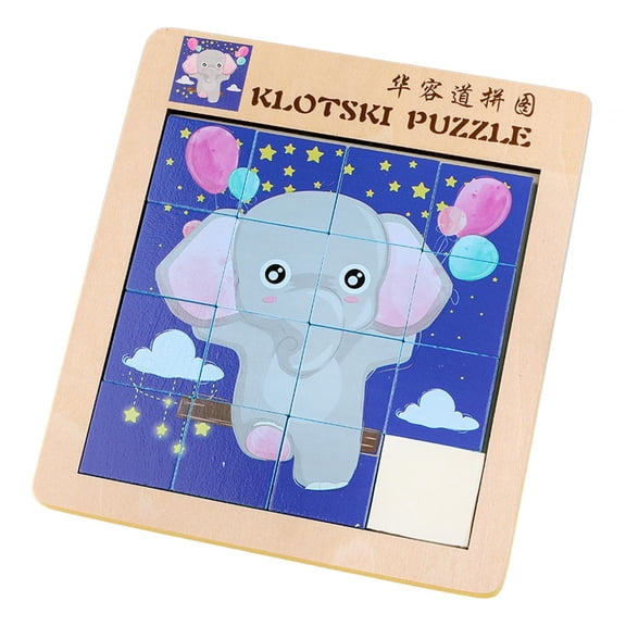 LeeQinersw Animal Jigsaw Puzzle Number Slide Shapes Matching Game Learning Activities Brain Elephant
