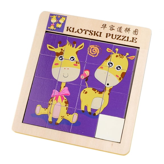 LeeQinersw Animal Jigsaw Puzzle Number Slide Shapes Matching Game Learning Activities Brain Giraffe