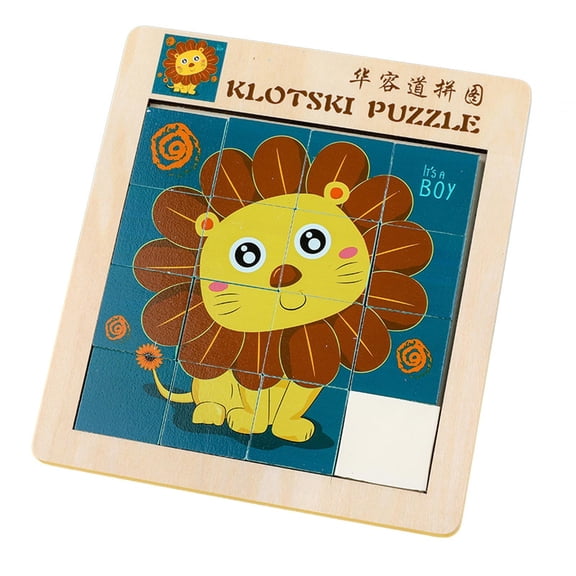 LeeQinersw Animal Jigsaw Puzzle Number Slide Shapes Matching Game Learning Activities Brain Lion