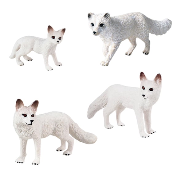 LeeQinersw Animals Figures Model Collectibles Educational Birthday Party Favor Ornament for Arctic fox