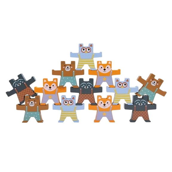 LeeQinersw Balancing Blocks Games Educational Toys Fine Motor Skill Stacking Toys Games for Little bear