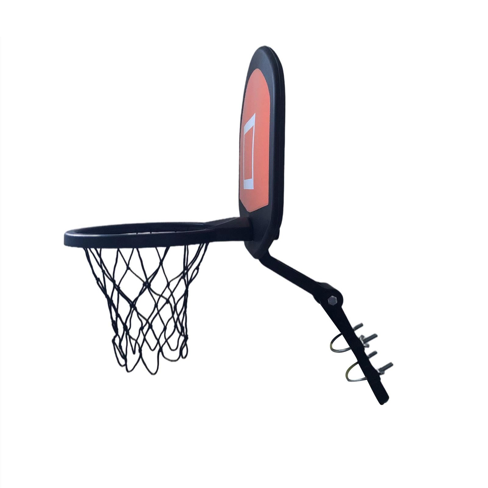 LeeQinersw Basketball Hoop Trampoline Attachment with Mounting Bracket Backboard Toy Net Sturdy Material Easy Installation Suitable for Outdoor Sports Playground