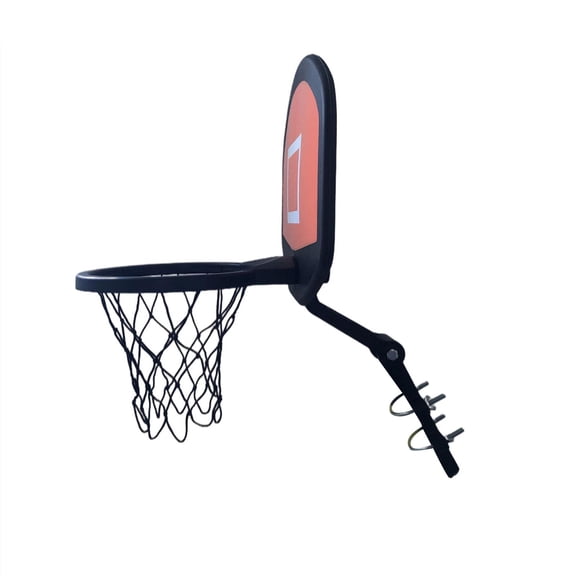 LeeQinersw Basketball Hoop Trampoline Attachment with Mounting Bracket Backboard Toy Net Sturdy Material Easy Installation Suitable for Outdoor Sports Playground