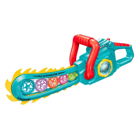 LeeQinersw Battery Powered Electric Gear Chainsaw Toy with Light & Music Develop Imaginatin