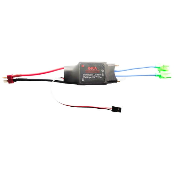 LeeQinersw Bidirectional Brushed 12V-24V Water Cooling ESC Electric Speed Controller for RC 640A T Plug