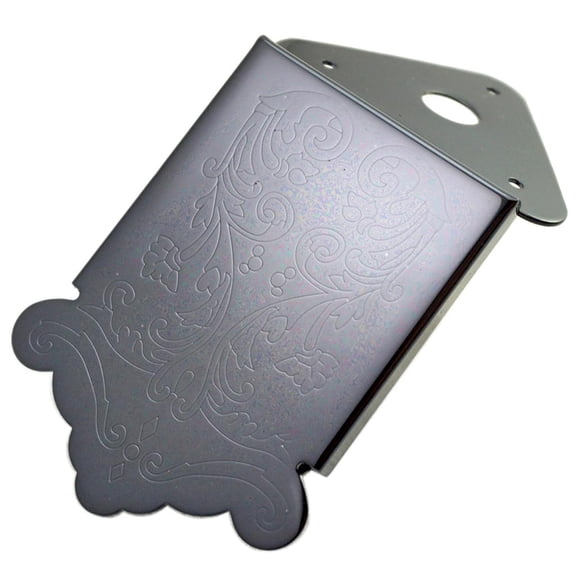 LeeQinersw Black Mandolin Tailpiece Bridge Tail Flower Pattern Metal 47x48.5mm Luthiers
