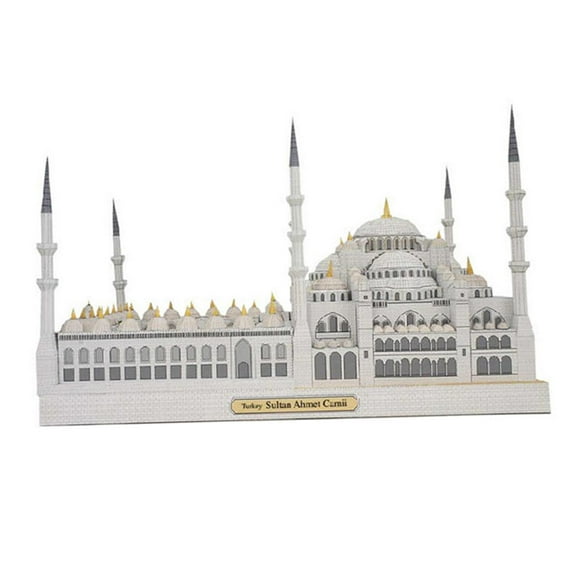 LeeQinersw Blue Mosque Architecture Model Set Collectable Craft DIY Toys Construction Model