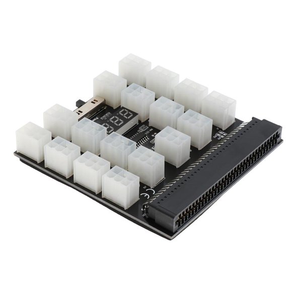 LeeQinersw Breakout Board PCI-E 17x 6Pin Mining Power Breakout Board Adapter for HP Server