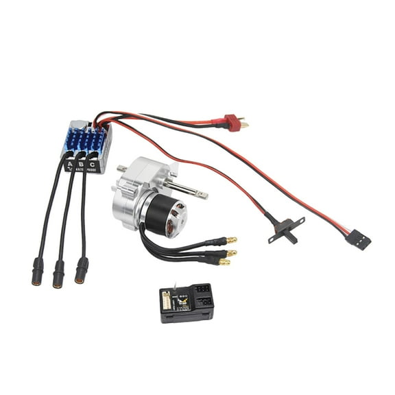 LeeQinersw Brushless Motor Gearbox ESC Set Repairing RC Accessories for MN82 MN78 MN168 Silver