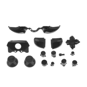 LeeQinersw Button Set Chrome Mod Kits For Microsoft New Xbox One 3.5mm Controller Black Buttons Black