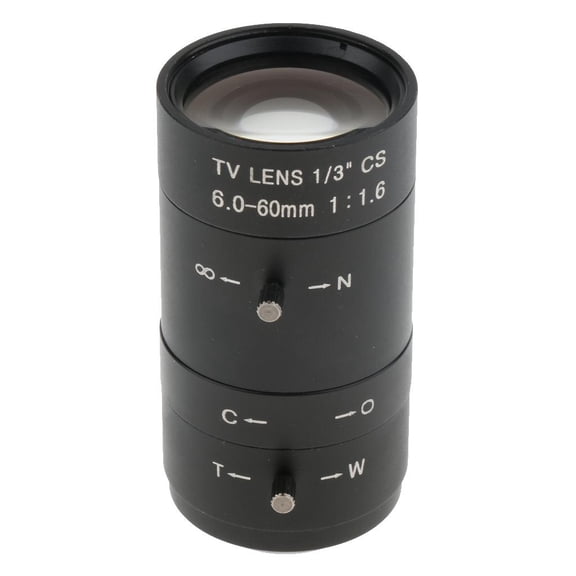 LeeQinersw CCTV Industrial Camera Varifocal 6-60mm Manual IRIS Zoom CS Mount Lens Format