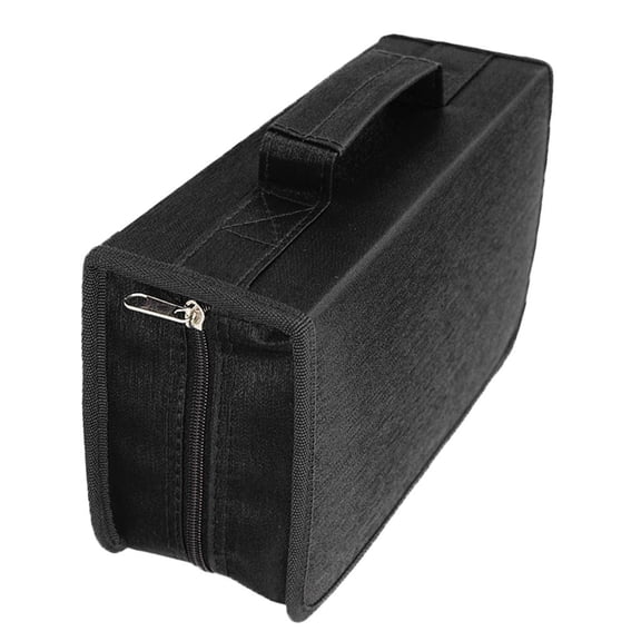 LeeQinersw CD DVD Case Holder Organizer Game Disc Wallet Holder DVD Storage Bag Black