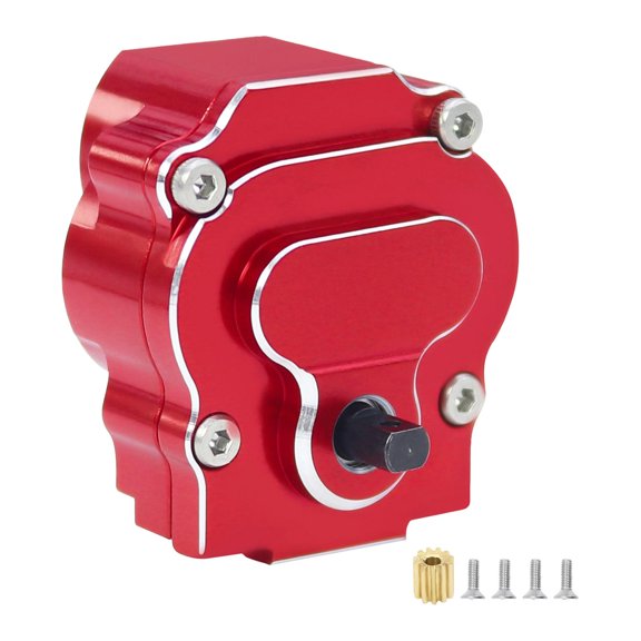 LeeQinersw CNC Aluminum Alloy Transmission Gearbox Professional 13:1 Metal Replacement for 1/18 Remote Control Car Modification Upgrade Red