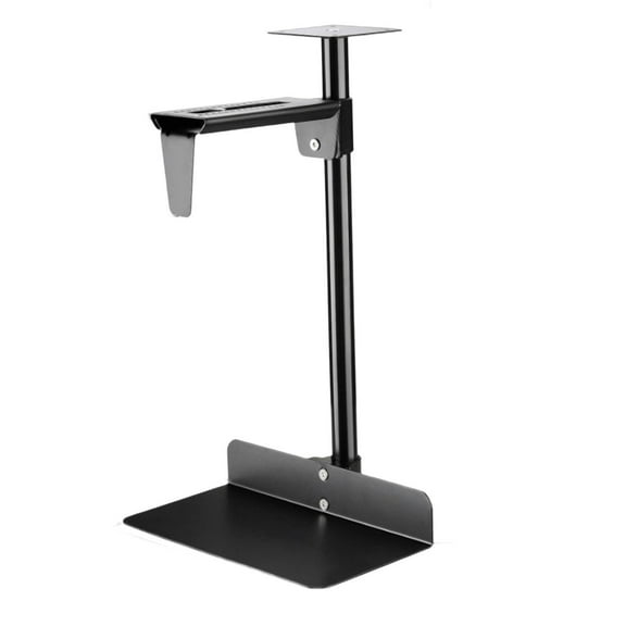 LeeQinersw CPU Wall and Under Desk Mount Bracket Adjustable Frame Universal Computer Case Black