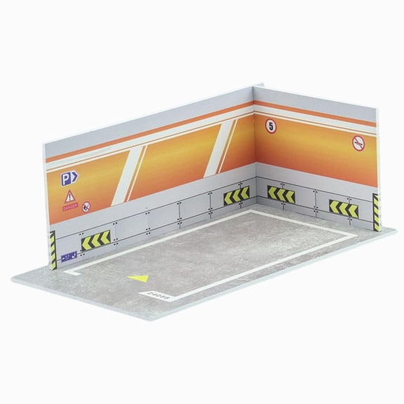 LeeQinersw Car Model Diorama Parking Lot 1/24 Easy Assemble Simulation Scene for Automobile E