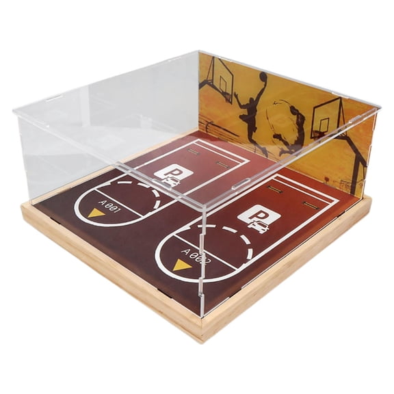 LeeQinersw Car Model Display Box Parking Lot Toy Gift Garage Model Simulation Scene Cabinet