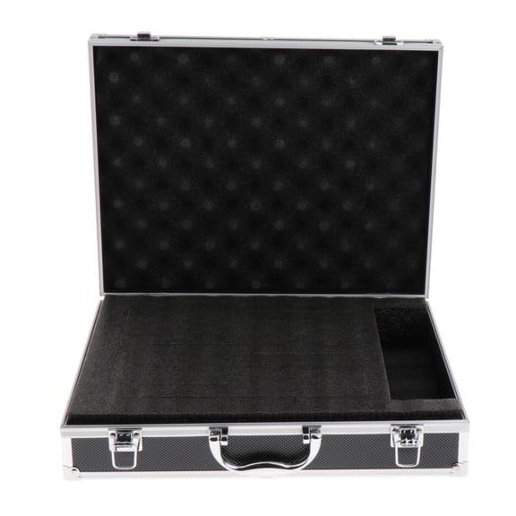 LeeQinersw Carry Case Mic Storage Box Professional Impact Resistant Instrument Storage Case 36.5x28.5x9cm argent