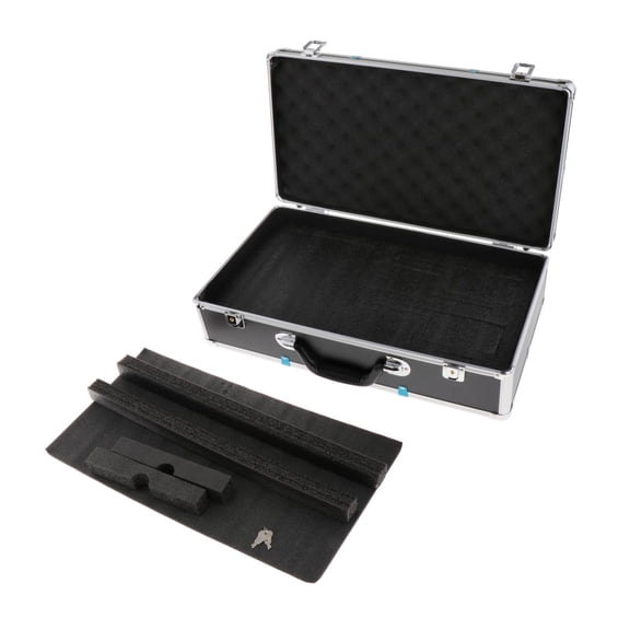 LeeQinersw Carry Case Mic Storage Box Professional Impact Resistant Instrument Storage Case 51x27x14cm black
