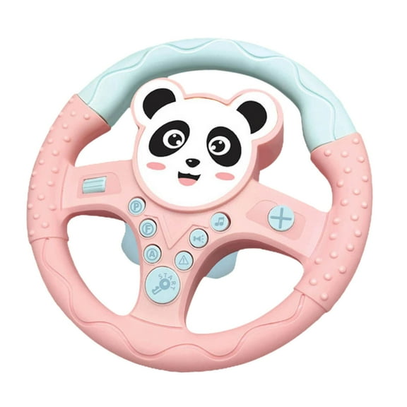 LeeQinersw Cars Simulation Driving Steering Wheel Steering Wheel Toy Kids Early Educational Panda