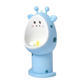 LeeQinersw Cartoon Animal Pee Training Potty, Baby Potties, Standing Potty, Convenient Wall Blue Fawn