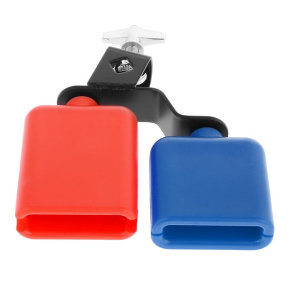 LeeQinersw Cattlebell Drum Noisemaker Percussion Instrument Cowbell Double Mounted Bell Set Style D