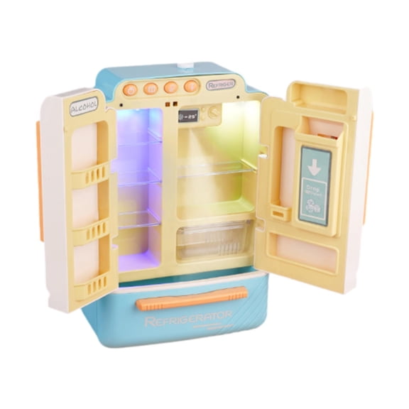 LeeQinersw Children Pretend Play Toy Multiuse Educational Toy Easy Carrying Dollhouse Decor Blue