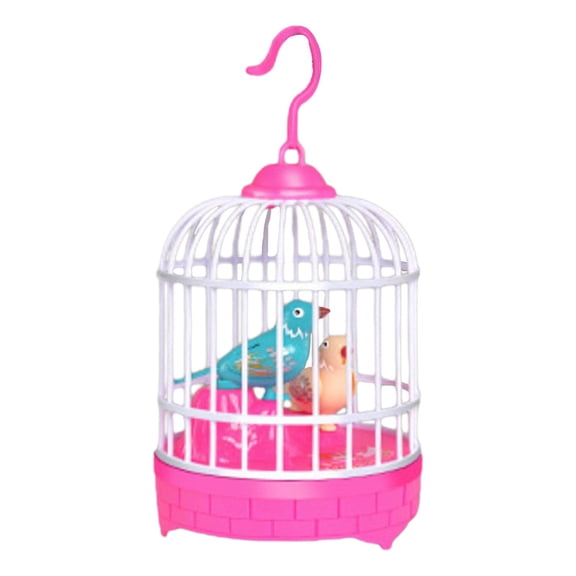 LeeQinersw Chirping Bird Toy Fluttering Parrot Toys Motion Sensing Creative Lifelike Sounds Red